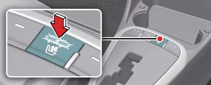 Kia Picanto driver’s seat heating and ventilation switch