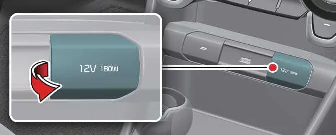 Kia Picanto accessory power outlet and protective cover