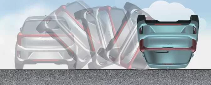 Rollover accident illustrating possible air bag non-inflation without rollover detection