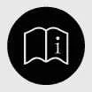 Battery safety symbol reminding you to read handling instructions