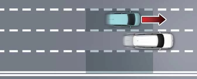 Kia Picanto Blind-Spot Collision-Avoidance Assist detecting a vehicle beside the car