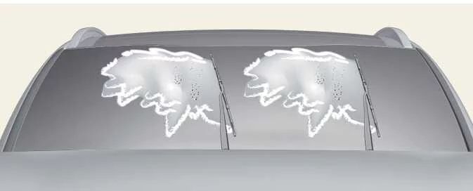 Kia Picanto windscreen wiper blade and contact edge