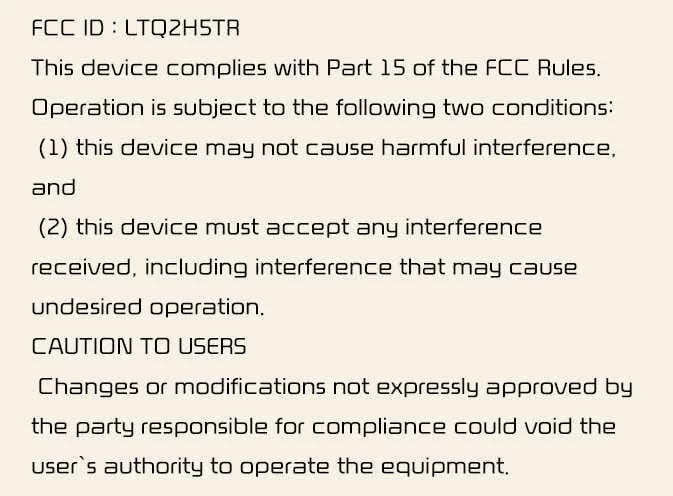 Additional Kia Picanto rear corner radar radio conformity information for the United States and its territories