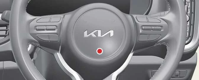 Kia Picanto driver’s front air bag in the centre of the steering wheel
