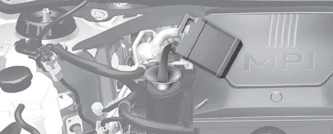 Engine oil dipstick level marks for the Kia Picanto Smartstream G1.0 and G1.2 engines