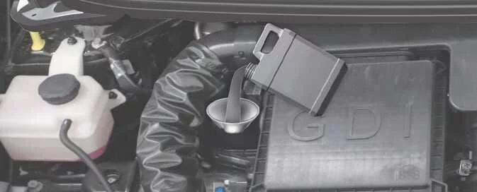 Engine oil dipstick level marks for the Kia Picanto Smartstream G1.0 GDi engine