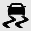 ESC indicator symbol that flashes during stability control intervention