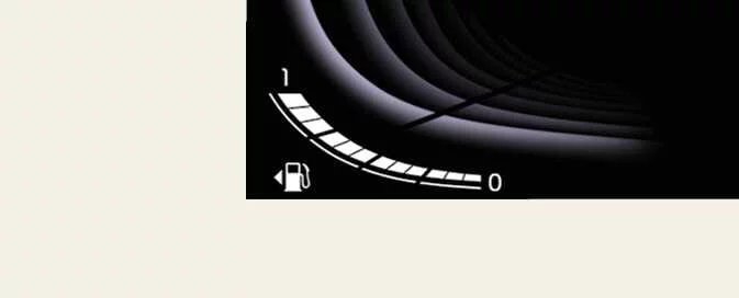 Kia Picanto Type B fuel gauge indicating the remaining fuel level