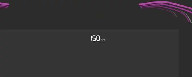Kia Picanto Type A distance-to-empty display showing estimated remaining driving range