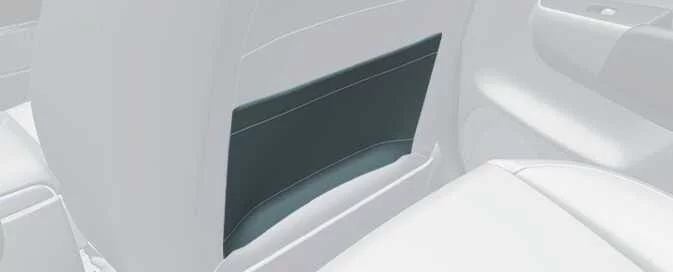 Kia Picanto storage pocket on the rear of a front seatback