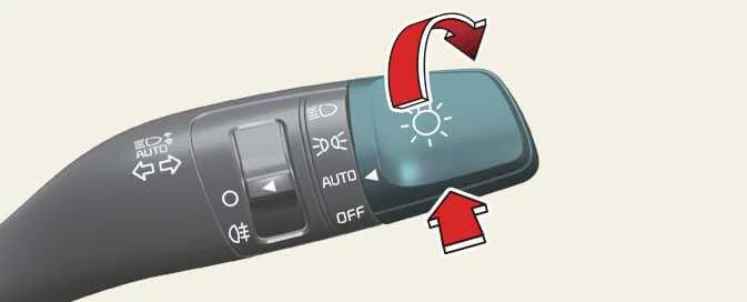 Kia Picanto High Beam Assist illustration showing automatic high- and low-beam operation