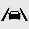 Grey Lane Keeping Assist indicator displayed when the function is switched on