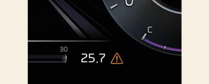Kia Picanto LCD master warning display for a vehicle system condition