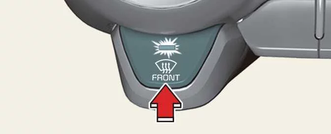 Kia Picanto front windscreen defrost button