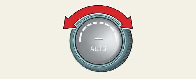 Kia Picanto automatic climate control temperature adjustment knob