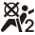 Front passenger air bag switch OFF position symbol