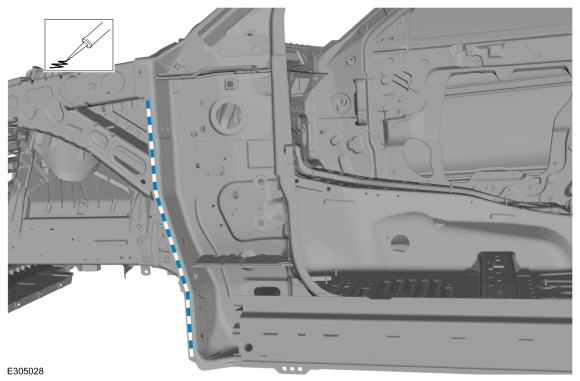 Ford Explorer - Removal and Installation - A-Pillar Outer Panel Section ...