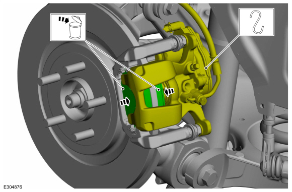 Ford Explorer - Removal and Installation - Brake Pads - Rear Disc Brake