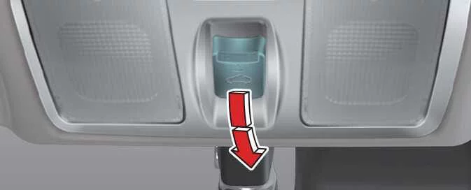 Kia Picanto overhead sunroof switch used during the sunroof reset procedure