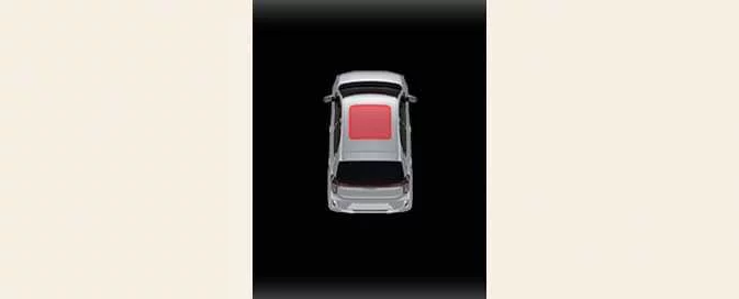 Kia Picanto instrument cluster LCD displaying the sunroof open warning