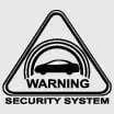 Kia Picanto theft-alarm security warning label symbol
