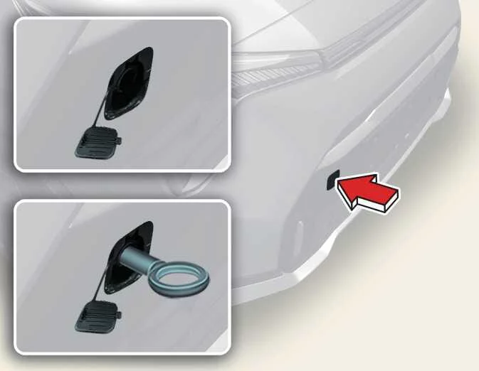 Front bumper location for the Kia Picanto removable towing hook