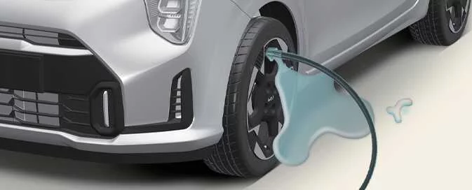 Kia Picanto Tyre Mobility Kit compressor switched off before inflation
