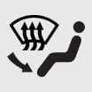 Airflow mode symbol associated with automatic windscreen defogging