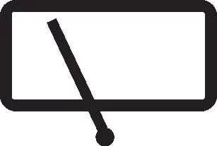 Rear window wiper operating symbol